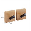 5 FIVE SIMPLY SMART - 2 patères adhésives "stiky" en métal et bamboo - 5 five simply smart - vignette
