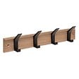 5 FIVE SIMPLY SMART - Patère Ziny 4 têtes L45cm bois clair noir - vignette