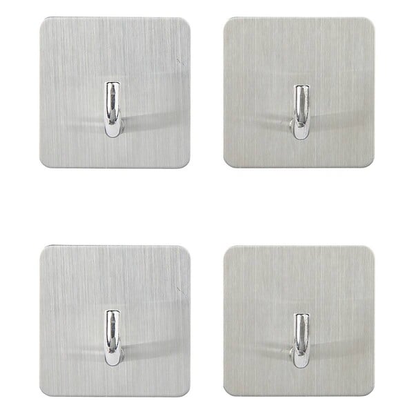 5 FIVE SIMPLY SMART - 4 patères adhésives "Stiky" 4,5x2,7cm - large