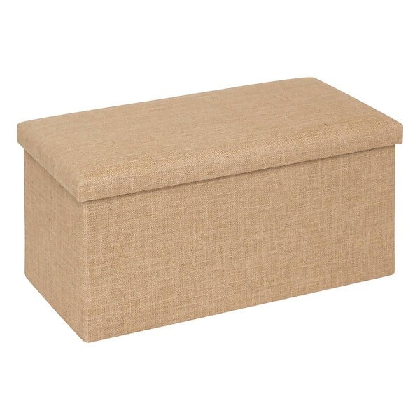 5 FIVE SIMPLY SMART - Pouf de rangement "Mix 'n' Modul" en toile de jute beige 76x38cm - large