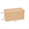 5 FIVE SIMPLY SMART - Pouf de rangement "Mix 'n' Modul" en toile de jute beige 76x38cm - vignette