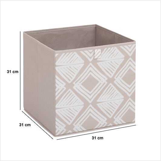 5 FIVE SIMPLY SMART - Boîte de rangement "Mix 'n' Modul" motif bohema 31x31cm - large