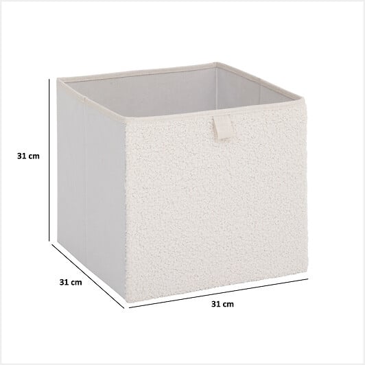 5 FIVE SIMPLY SMART - Boîte de rangement "Mix 'n' Modul" bouclette blanc 31x31cm - large
