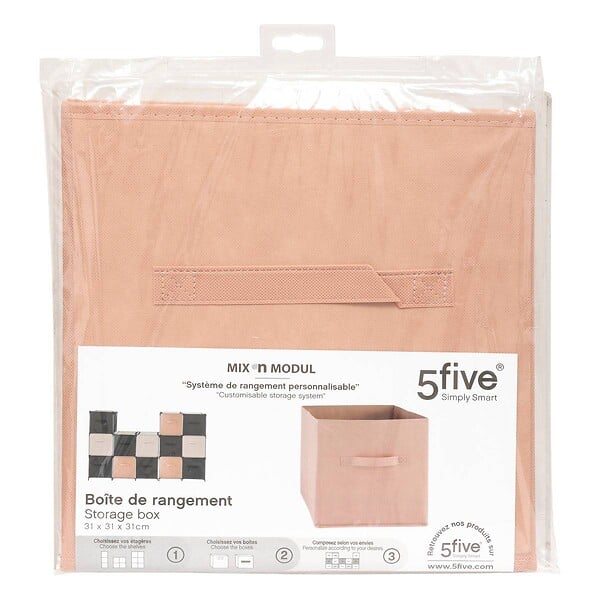 5 FIVE SIMPLY SMART - Boîte de rangement "Mix 'n' Modul" rose blush 31x31cm - large