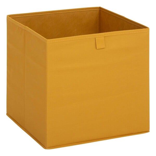 5 FIVE SIMPLY SMART - Boîte de rangement "Mix 'n' Modul" motif folia jaune 31x31cm - large