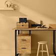 5 FIVE SIMPLY SMART - Organiseur amovible bambou "Bava" noir - vignette