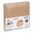 5 FIVE SIMPLY SMART - Pouf de rangement "Mix 'n' Modul" en toile de jute 31x31cm - vignette