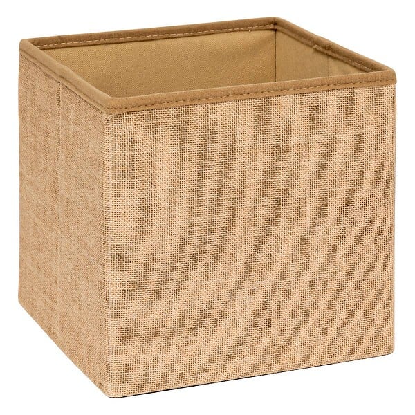 5 FIVE SIMPLY SMART - Pouf de rangement "Mix 'n' Modul" en toile de jute 31x31cm - large