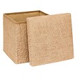 5 FIVE SIMPLY SMART - Pouf de rangement "Mix 'n' Modul" en toile de jute 31x31cm - vignette