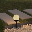 ATMOSPHERA - Lot de 4 balises solaires "Tea" H34cm noir et blanc - vignette