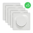 SCHNEIDER ELECTRIC - Va-et-vient Odace Styl - Blanc - Lot de 5 - vignette