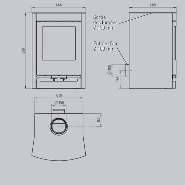 INTERSTOVES - POÊLE À BOIS GEMMA 5 | BÛCHES 25CM - - large
