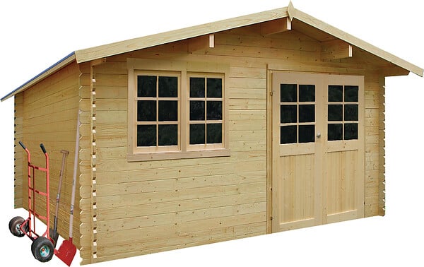 SOLID - Abri de jardin bois VISP - Naturel - L.466.8xP.455xH.239.2cm - large