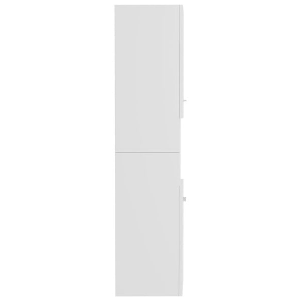 VIDAXL - vidaXL Armoire de salle de bain Blanc brillant Bois d'ingénierie - large