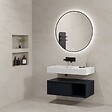 DISTRIBAIN - Meuble de salle de bain ROMANZA 900 Noir (sans miroir) - vignette