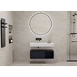 DISTRIBAIN - Meuble de salle de bain ROMANZA 900 Noir (sans miroir) - vignette