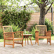 VIDAXL - vidaXL Chaises de jardin lot de 2 Bois d'acacia massif - vignette