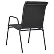 VIDAXL - vidaXL Chaises de jardin 4 pcs Acier et textilène Noir - vignette