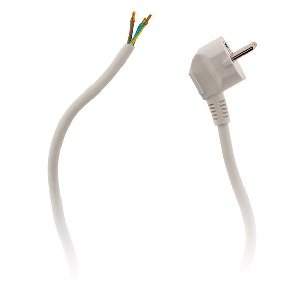 ZENITECH - Lot de 6 cordons d'alimentation avec prise 16A 3G1,5mm² 2m - Blanc - Zenitech - large