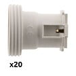 ZENITECH - Lot de 20 douilles de chantier E27 - Blanc - Zenitech - vignette