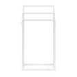 ID MARKET - Porte-serviettes sur pied 3 niveaux DALLAS métal blanc design industriel - vignette