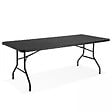 OVIALA - Table de réception pliante noire 200 cm 10 places - Rekkem - vignette
