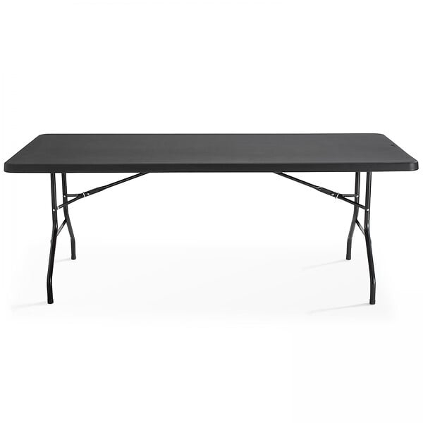OVIALA - Table de réception pliante noire 200 cm 10 places - Rekkem - large