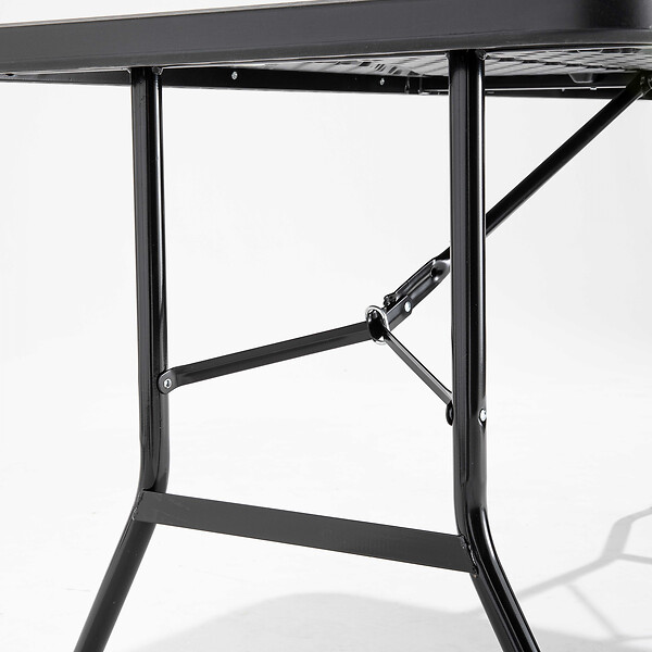 OVIALA - Table de réception pliante noire 200 cm 10 places - Rekkem - large