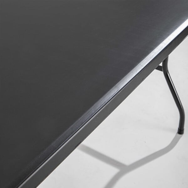 OVIALA - Table de réception pliante noire 200 cm 10 places - Rekkem - large