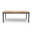 OVIALA - Table de terrasse en aluminium et teck - Tempa - vignette