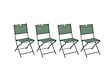 HESPERIDE - Lot de 4 Chaises de jardin pliante métal Modula Olive/Graphite - Hespéride - vignette
