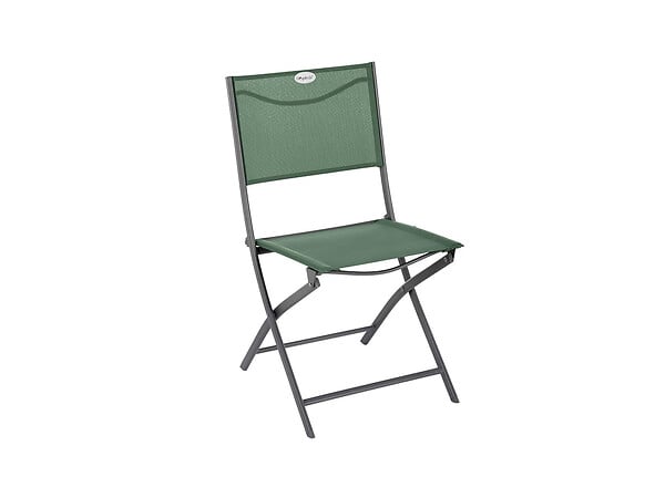 HESPERIDE - Lot de 4 Chaises de jardin pliante métal Modula Olive/Graphite - Hespéride - large