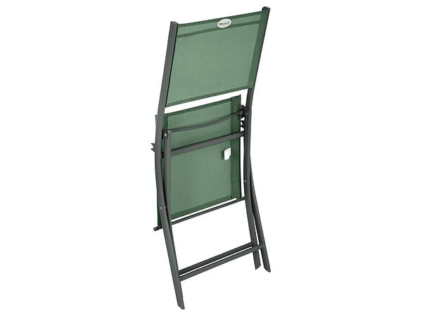 HESPERIDE - Lot de 4 Chaises de jardin pliante métal Modula Olive/Graphite - Hespéride - large