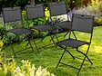 HESPERIDE - Lot de 4 Chaises de jardin pliante métal Modula Gris Anthracite / Graphite - Hesperide - vignette
