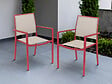 JARDILINE - 2 fauteuils de jardin en aluminium Santorin Terracotta - vignette