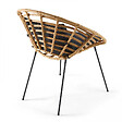 OVIALA - Lot de 2 fauteuils de jardin rond en résine tressée - Antalya - vignette
