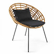 OVIALA - Lot de 2 fauteuils de jardin rond en résine tressée - Antalya - vignette