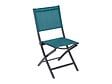 HESPERIDE - Lot de 4 chaises de jardin en aluminium pliables Bleu Canard Essentia - Hespéride - vignette