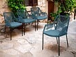 JARDIDECO - Lot de 4 chaises de jardin Séville turquoise - Jardideco - vignette