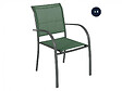 HESPERIDE - Lot de 4 fauteuils de jardin en texaline Piazza Olive / Graphite - Hespéride - vignette