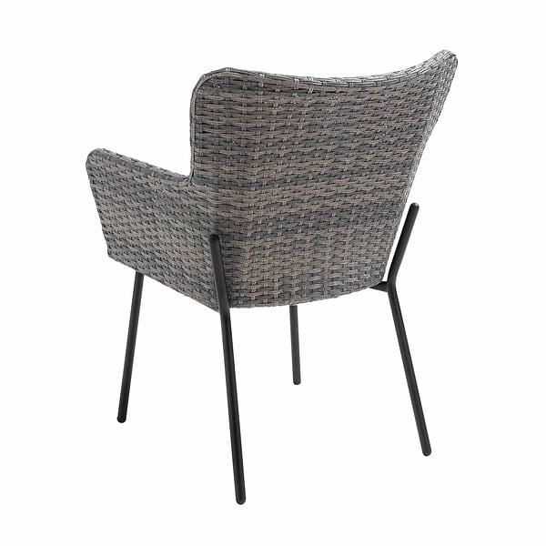 OVIALA - Lot de 2 fauteuils de jardin rond en osier - Murcia - large