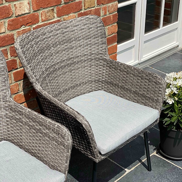 OVIALA - Lot de 2 fauteuils de jardin rond en osier - Murcia - large