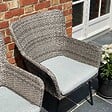 OVIALA - Lot de 2 fauteuils de jardin rond en osier - Murcia - vignette