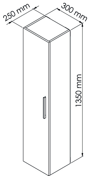 ONDEE - Colonne de rangement à suspendre PALLAS - 30cm - Blanc - Mélaminé - Livré en kit - large