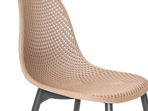 JARDILINE - Lot de 4 Chaises de jardin en aluminium et résine coloris taupe Malte - Jardiline - large