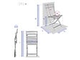 HESPERIDE - Lot de 2 Chaises de jardin métal pliante Greensboro Bleu Canard - Hespéride - vignette