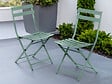 HESPERIDE - Lot de 2 Chaises de jardin métal pliante Greensboro Olive - Hespéride - vignette