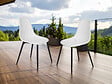 JARDILINE - Lot de 2 Chaises de jardin en aluminium et résine coloris blanc Malte - Jardiline - vignette