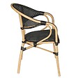 OVIALA - Chaise de terrasse empilable bistrot parisien noire - Beaubourg - vignette