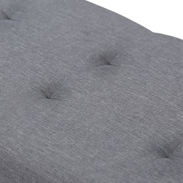 ID MARKET - Banc coffre rangement sur pied 76 cm tissu gris anthracite - large